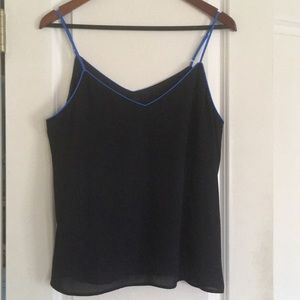 Dark navy camisole with royal blue trim